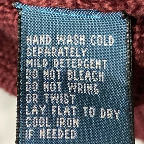 POLO BY RALPH LAUREN MENS SIZE LARGE 100% COTTON 3/4 ZIP SWEATER WINE COLOR EUC - Picture 9 of 14